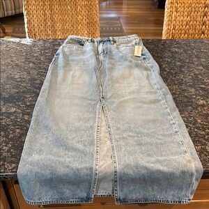 NWT Western Light Blue Denim Skirt